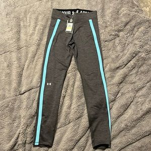 Gray and Blue Under Armour Leggings Size Medium
